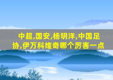 中超,国安,杨明洋,中国足协,伊万科维奇哪个厉害一点